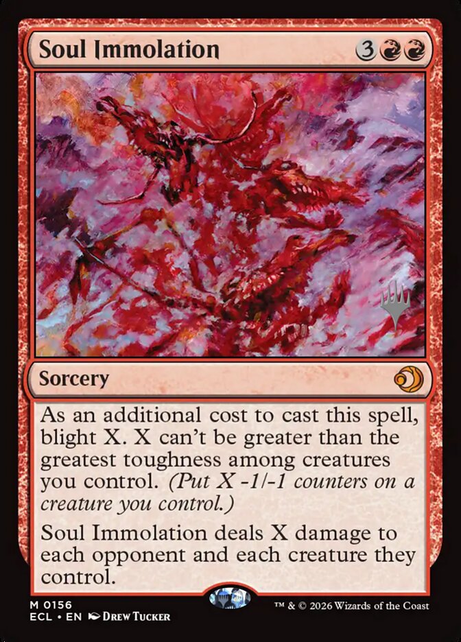 Soul Immolation 156p - Lorwyn Eclipsed Promos MTG card