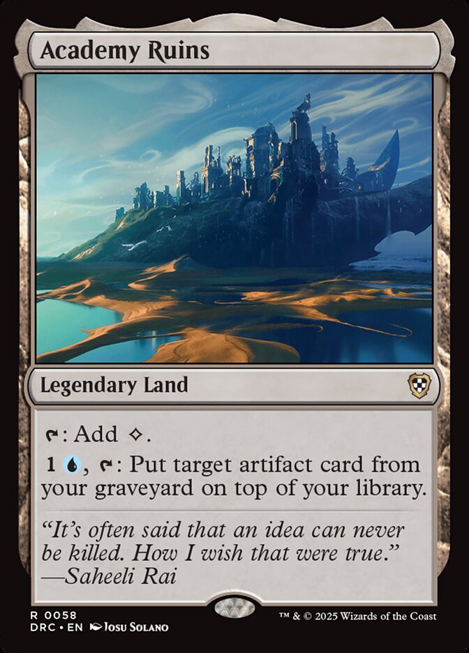 Academy Ruins 58 - Aetherdrift Commander MTG card