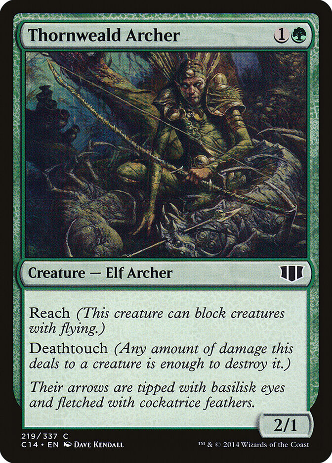 Thornweald Archer 219 - Commander 2014 MTG card