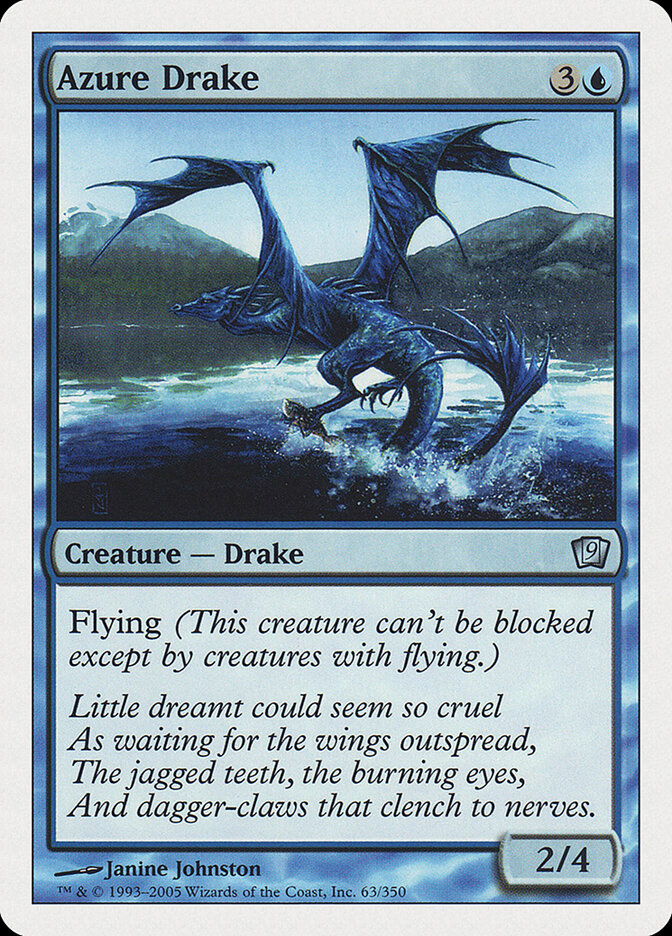 Azure Drake 63 - Ninth Edition MTG card