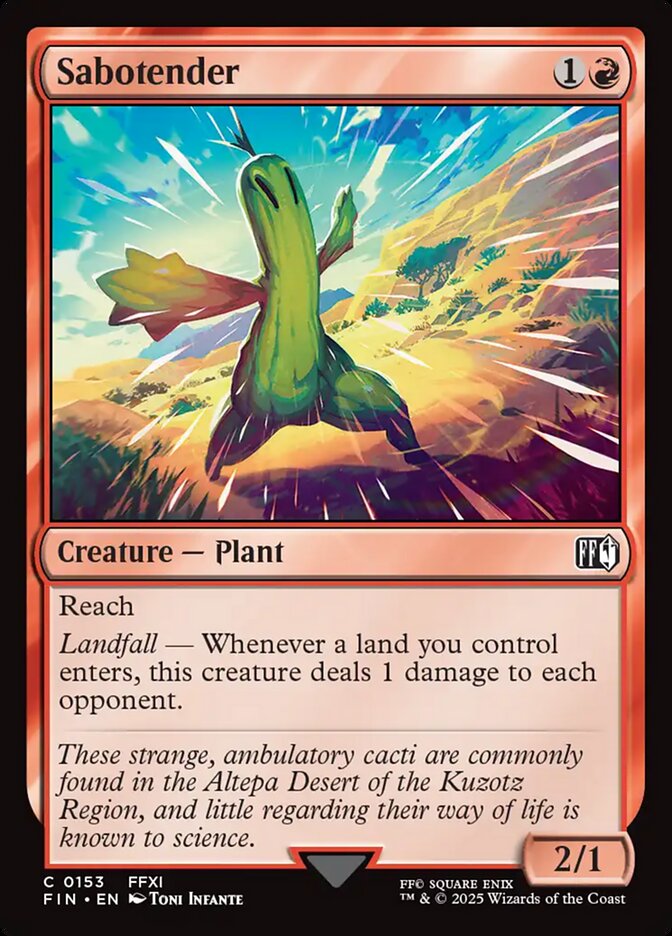 Sabotender 153 - Final Fantasy MTG card