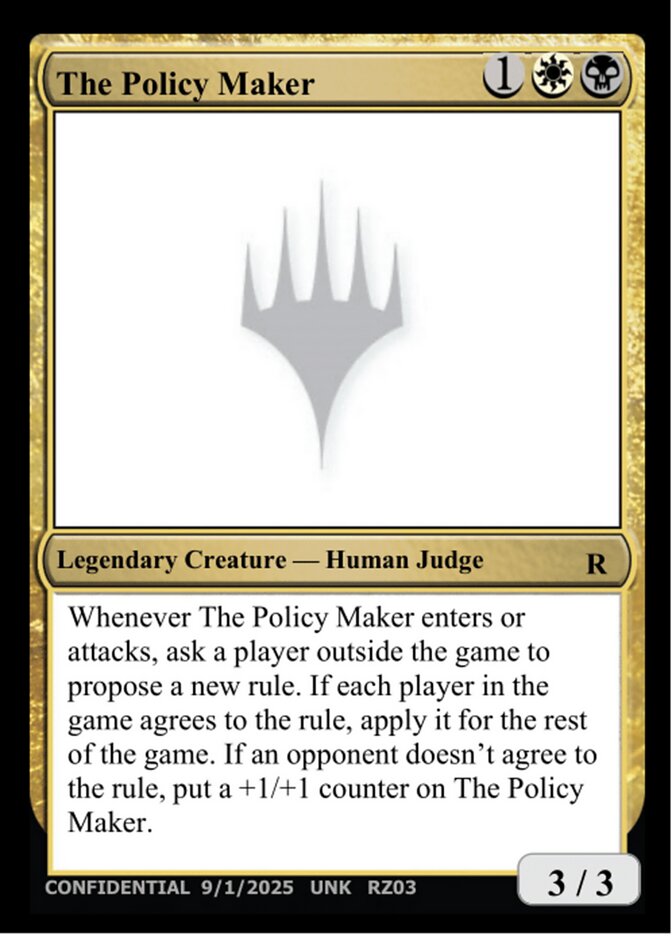 The Policy Maker RZ03o - Unknown Event MTG card
