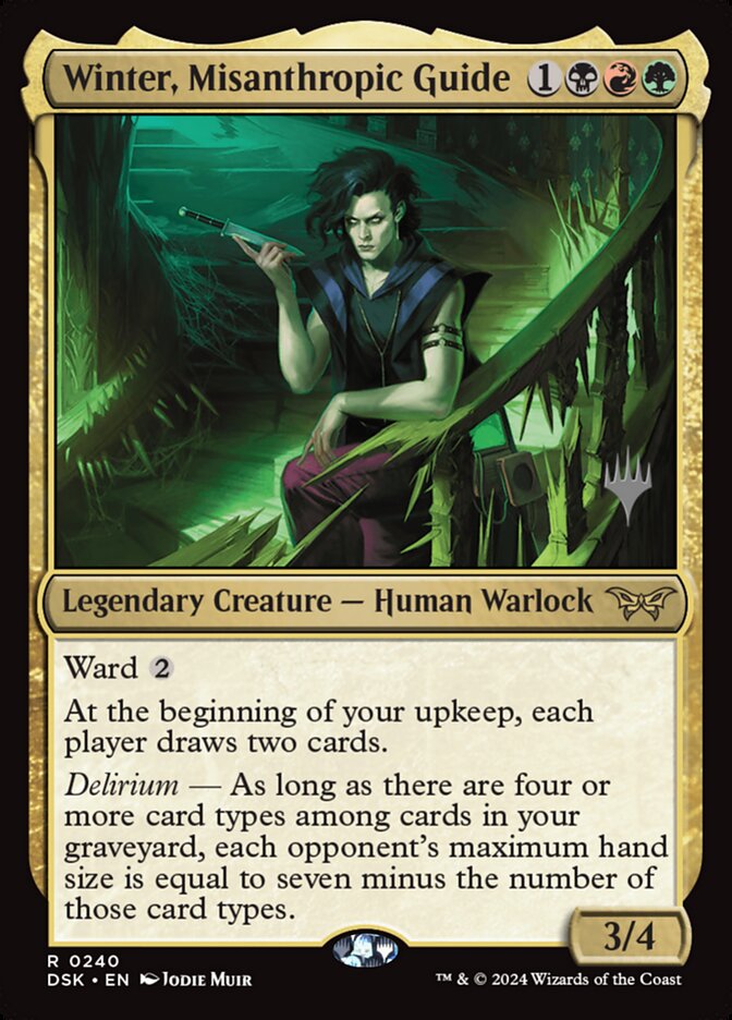 Winter, Misanthropic Guide 240p - Duskmourn: House of Horror Promos MTG card
