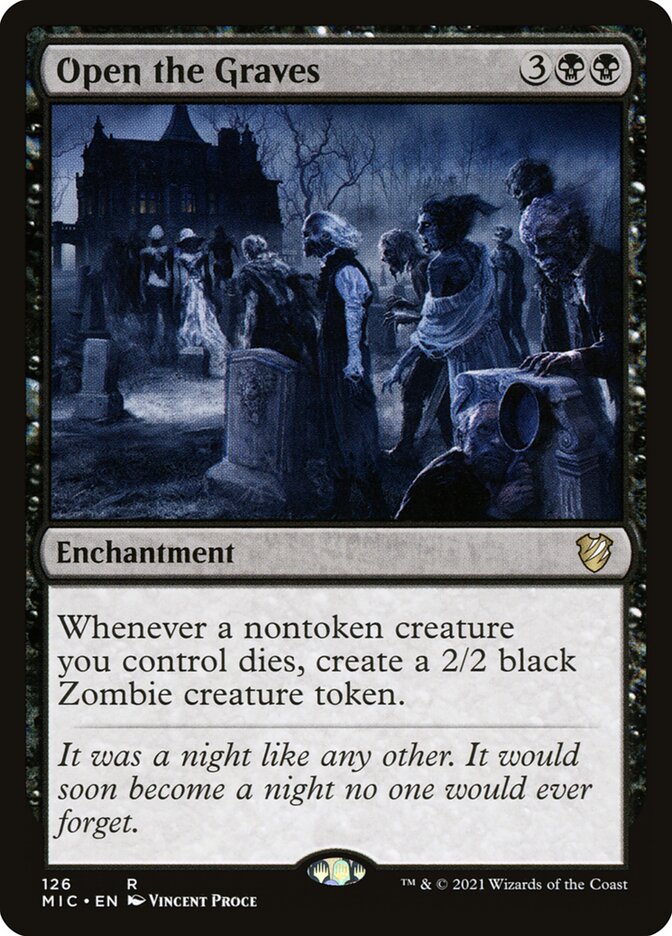 Open the Graves 126 - Midnight Hunt Commander MTG card