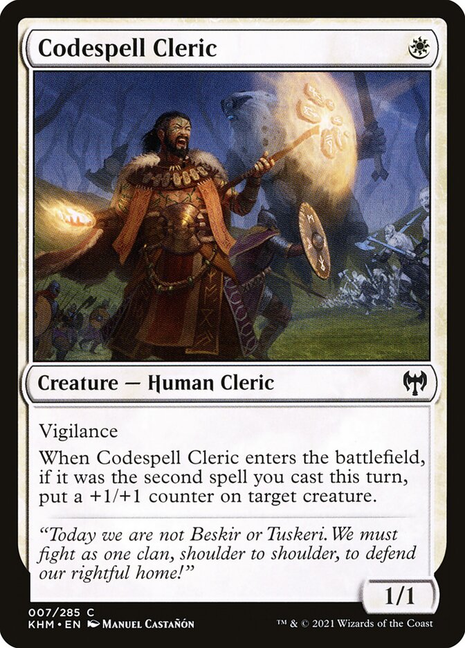 Codespell Cleric 7 - Kaldheim MTG card