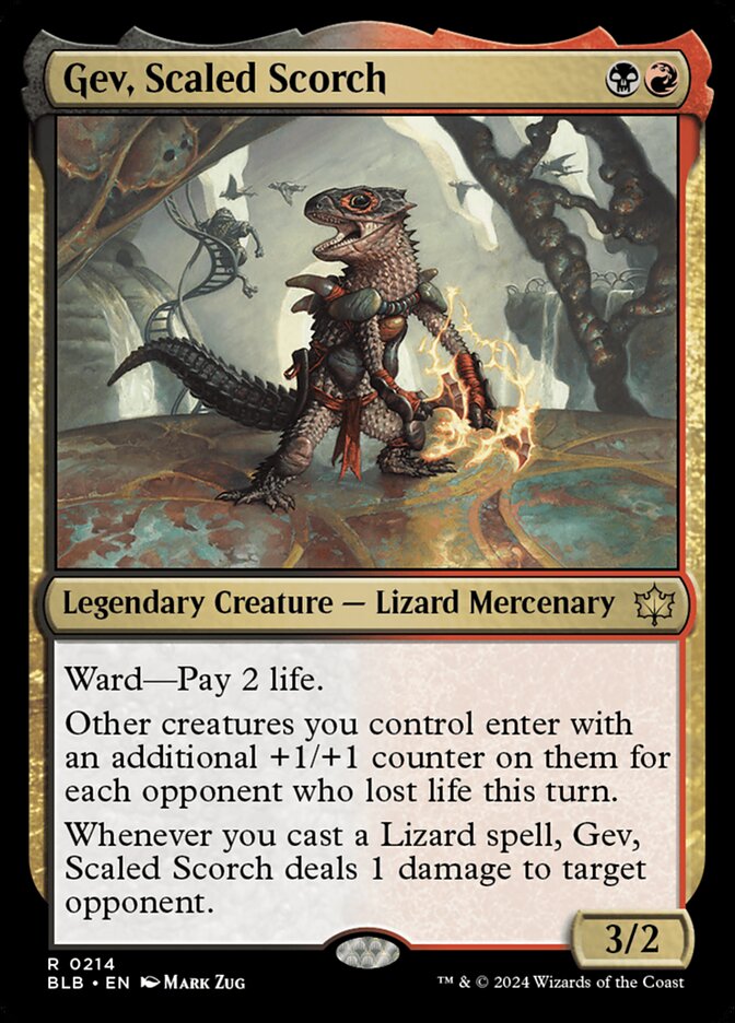Gev, Scaled Scorch 214 - Bloomburrow MTG card