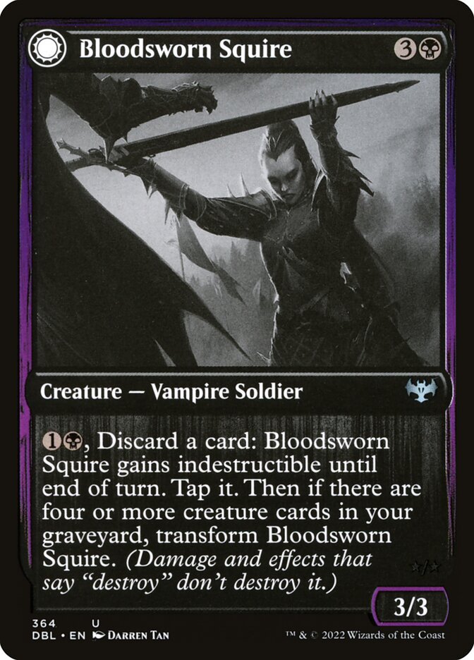 Bloodsworn Squire // Bloodsworn Knight 364 - Innistrad: Double Feature MTG card
