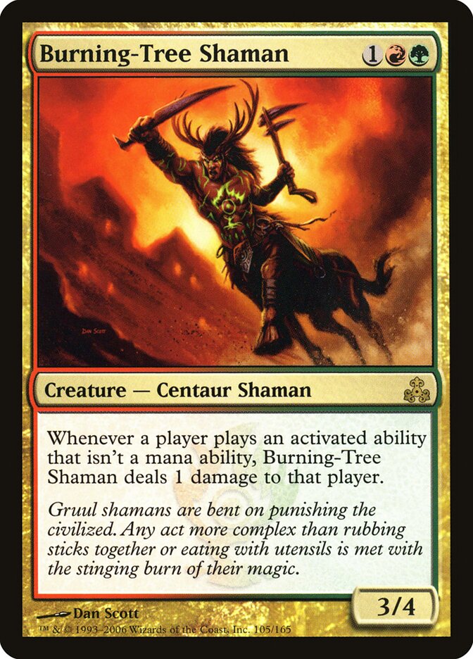 Burning-Tree Shaman 105 - Guildpact MTG card