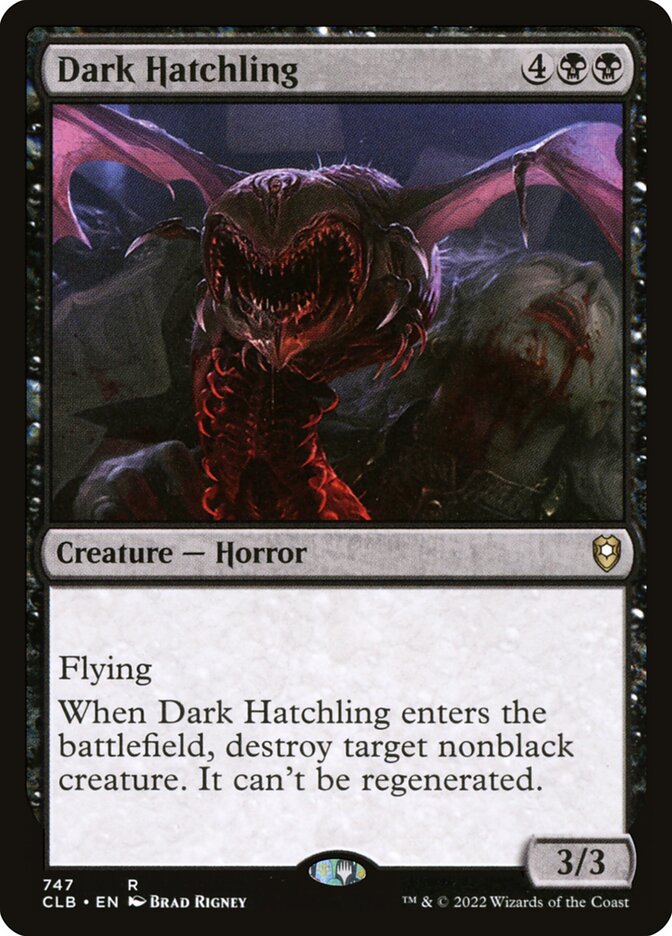 Dark Hatchling 747 - Commander Legends: Battle for Baldur's Gate MTG card