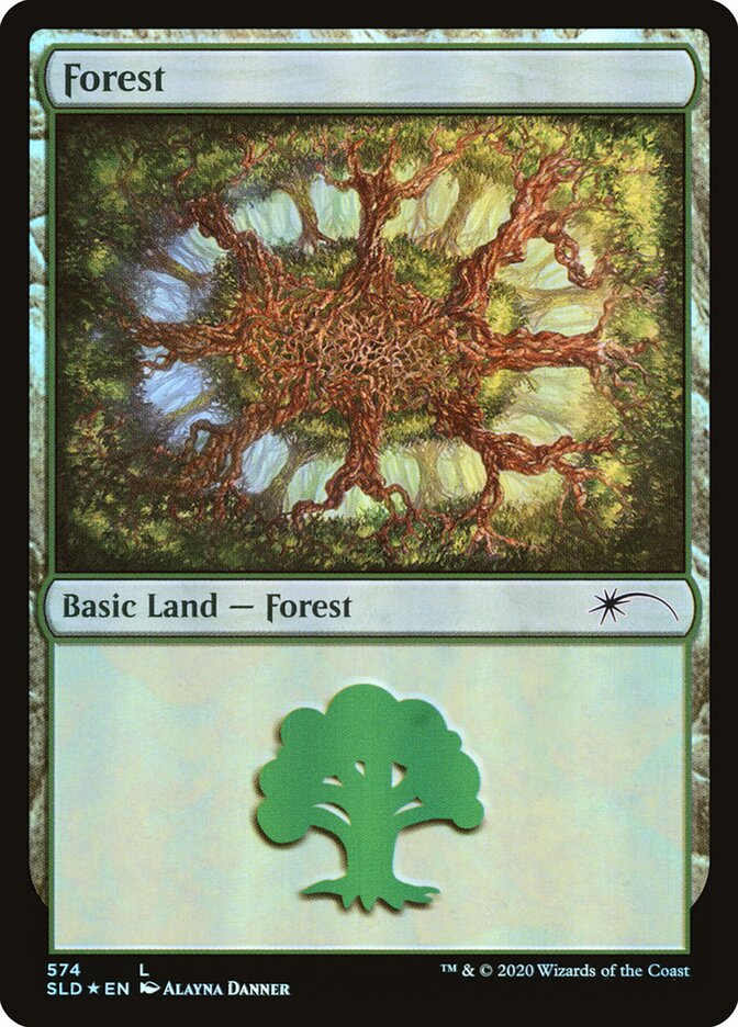 Forest 574 - Secret Lair Drop MTG card
