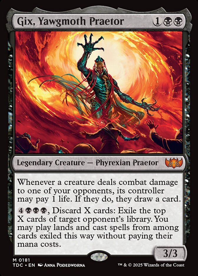Gix, Yawgmoth Praetor 181 - Tarkir: Dragonstorm Commander MTG card
