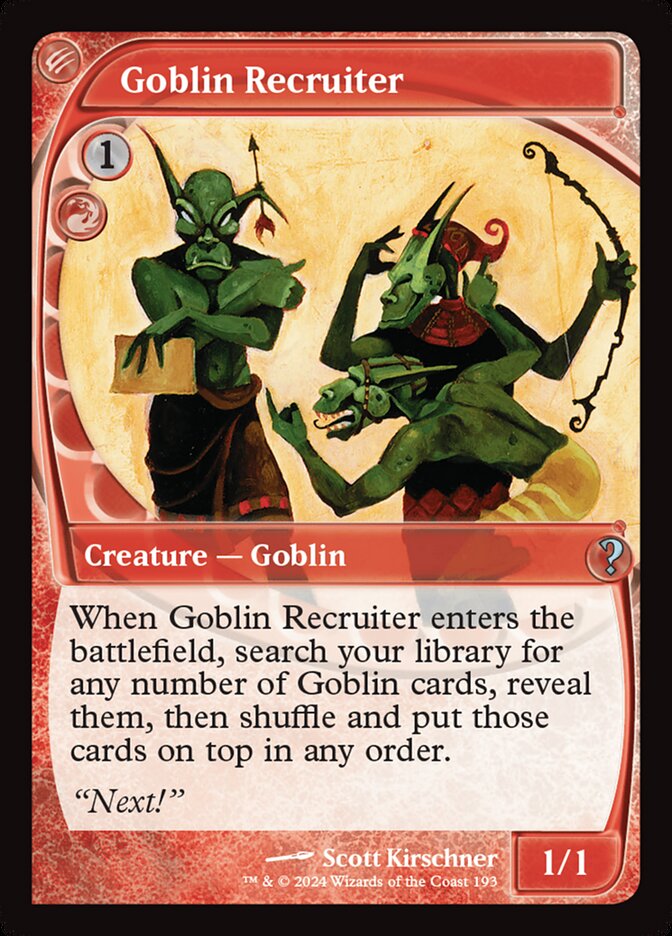 Goblin Recruiter 193 - Mystery Booster 2 MTG card