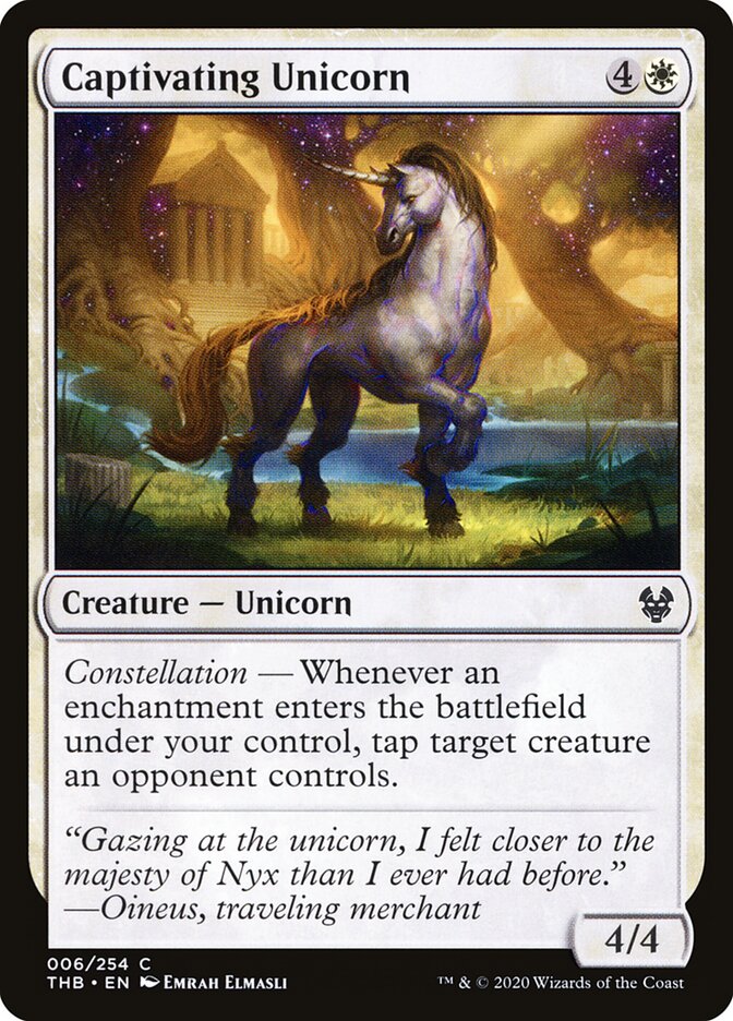 Captivating Unicorn 6 - Theros Beyond Death MTG card