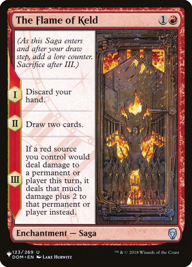 The Flame of Keld DOM-123 - The List MTG card