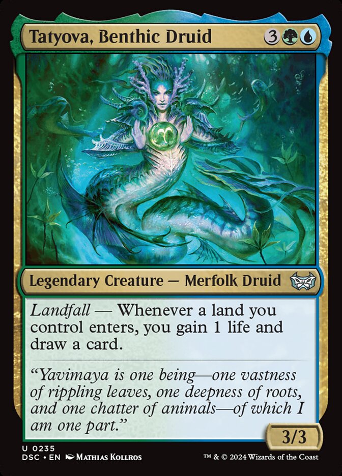 Tatyova, Benthic Druid 235 - Duskmourn: House of Horror Commander MTG card