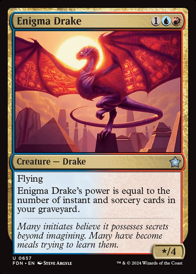 Enigma Drake 657 - Foundations MTG card