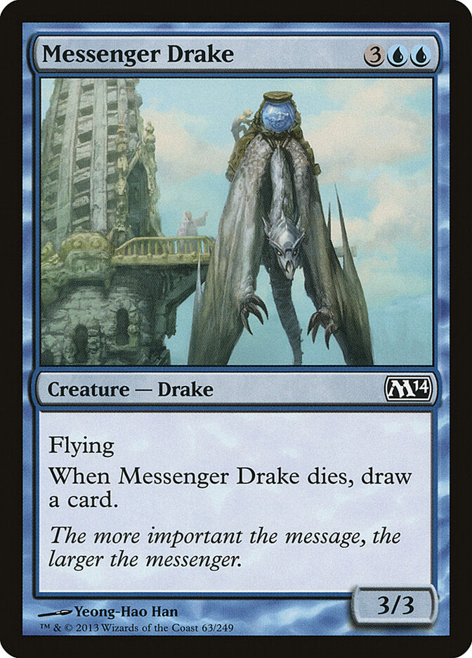 Messenger Drake 63 - Magic 2014 MTG card