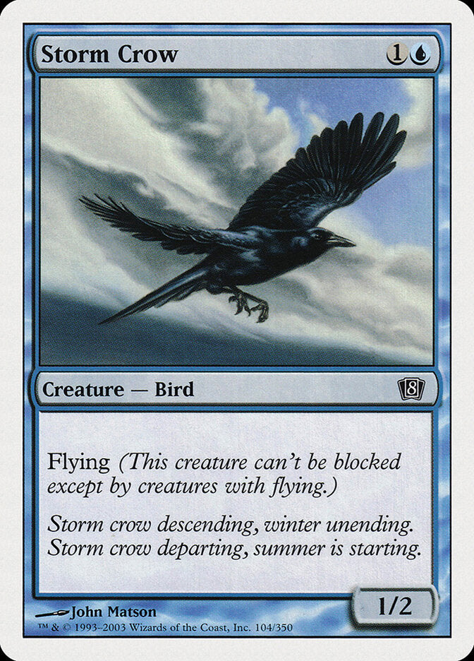 Storm Crow 104 - Eighth Edition MTG card