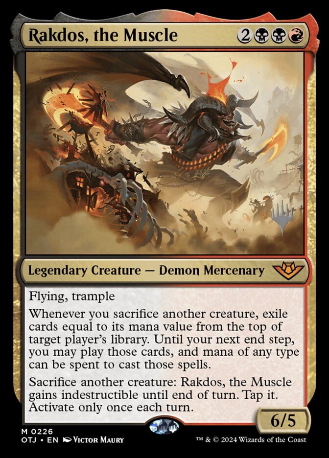 Rakdos, the Muscle 226p - Outlaws of Thunder Junction Promos MTG card