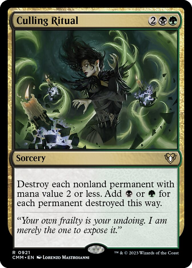 Culling Ritual 921 - Commander Masters MTG card