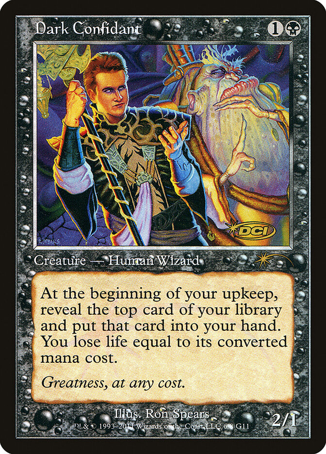 Dark Confidant 6 - Judge Gift Cards 2011 MTG card