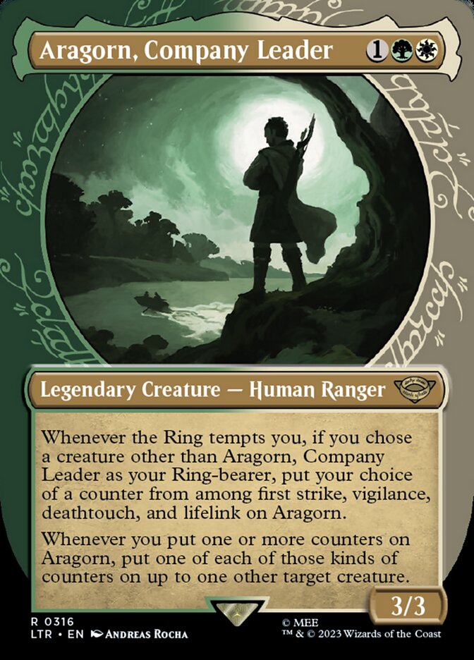 Aragorn, Company Leader 316 - The Lord of the Rings: Tales of Middle-earth MTG card