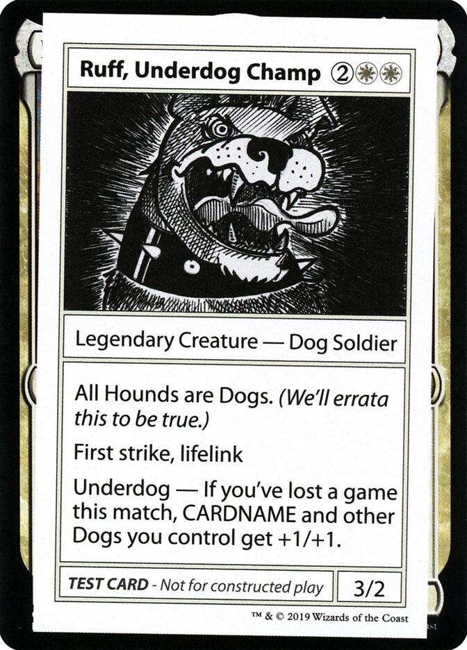 Ruff, Underdog Champ 10 - Mystery Booster Playtest Cards 2021 MTG card