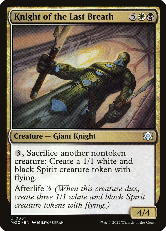 Knight of the Last Breath 331 - March of the Machine Commander MTG card