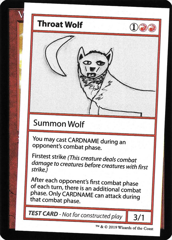 Throat Wolf 65 - Mystery Booster Playtest Cards 2021 MTG card