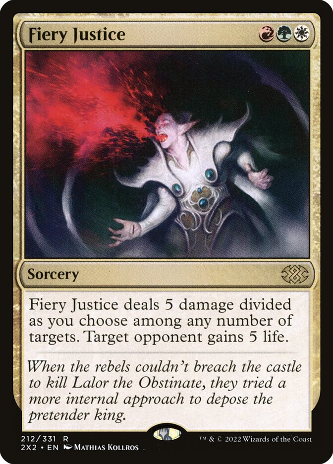Fiery Justice 212 - Double Masters 2022 MTG card