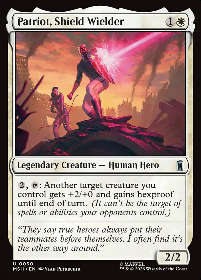 Patriot, Shield Wielder 30 - Marvel Super Heroes MTG card
