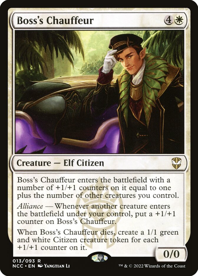 Boss's Chauffeur 13 - New Capenna Commander MTG card
