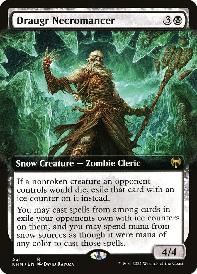 Draugr Necromancer 351 - Kaldheim MTG card