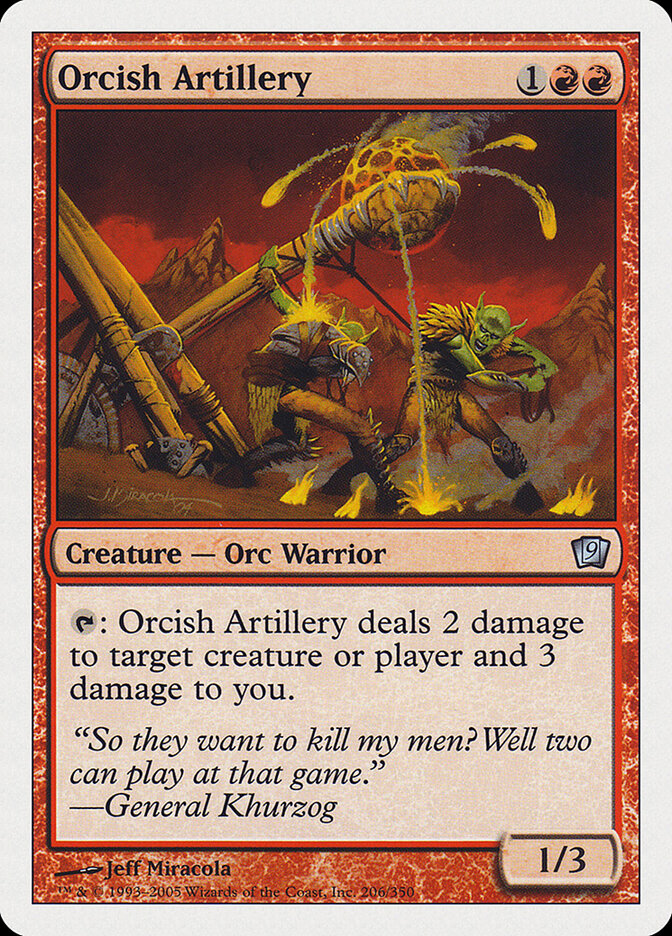 Orcish Artillery 206 - Ninth Edition MTG card
