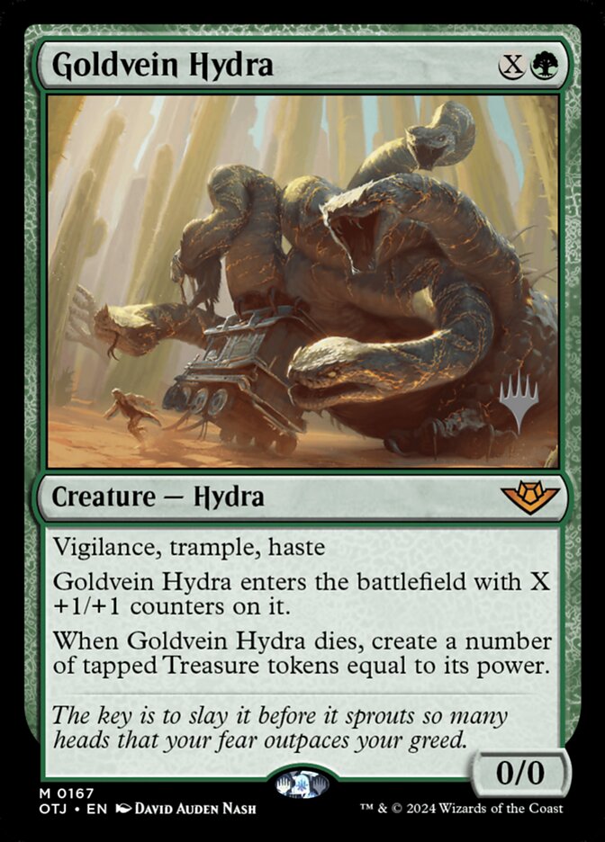 Goldvein Hydra 167p - Outlaws of Thunder Junction Promos MTG card