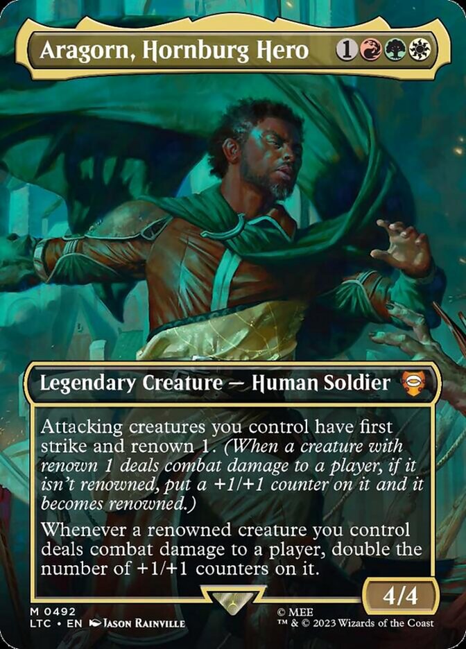 Aragorn, Hornburg Hero 492 - Tales of Middle-earth Commander MTG card