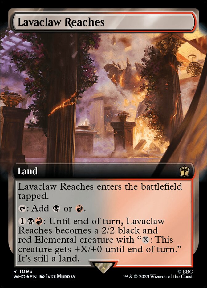 Lavaclaw Reaches 1096 - Doctor Who MTG card