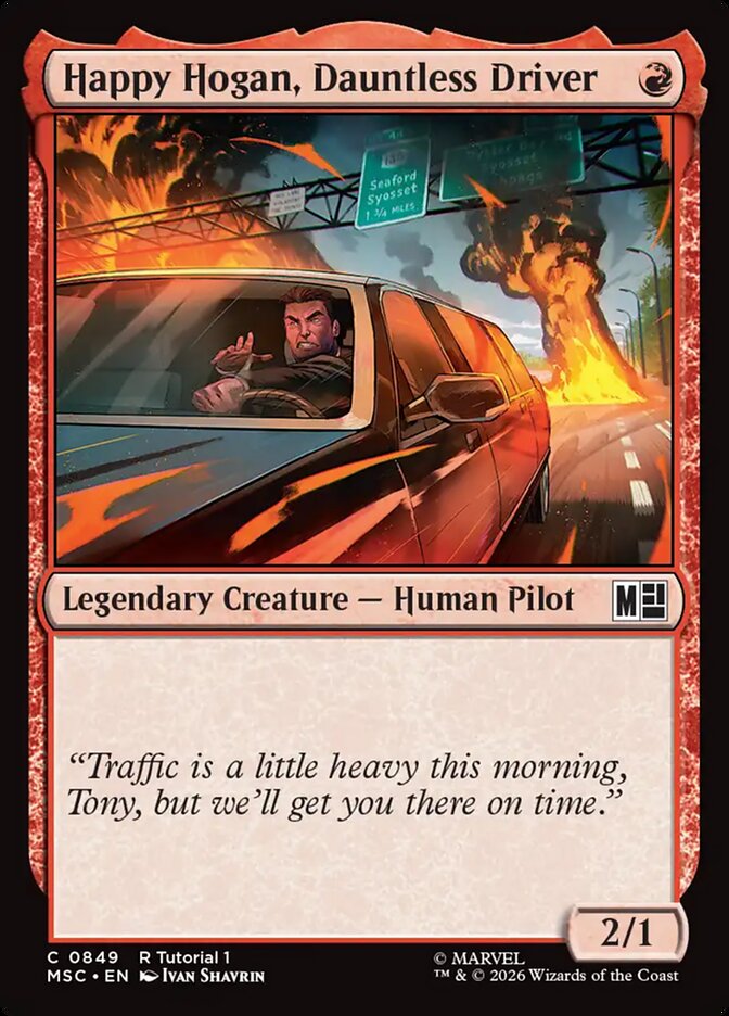 Happy Hogan, Dauntless Driver 849 - Marvel Super Heroes Commander MTG card