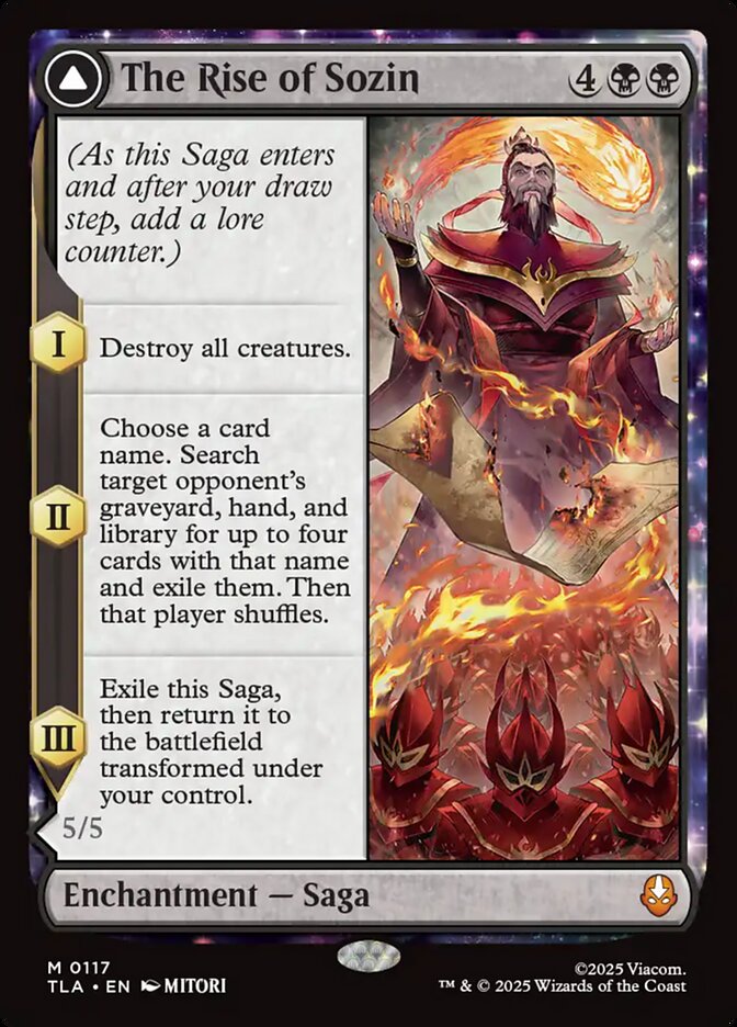 The Rise of Sozin // Fire Lord Sozin 117 - Avatar: The Last Airbender MTG card