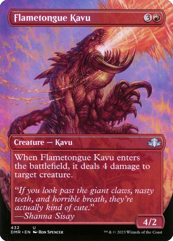 Flametongue Kavu 432 - Dominaria Remastered MTG card