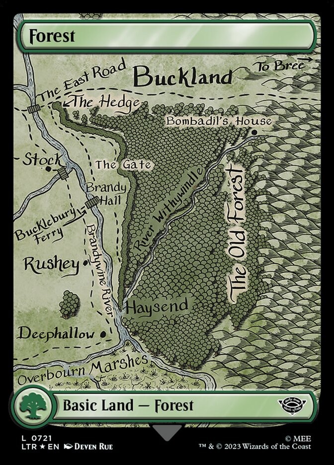 Forest 721 - The Lord of the Rings: Tales of Middle-earth MTG card