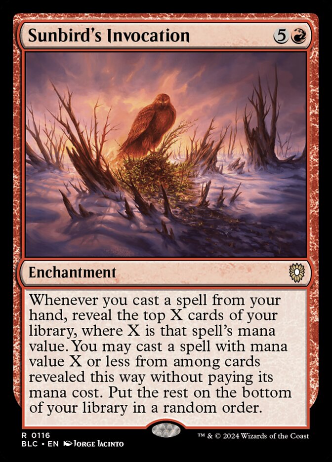 Sunbird's Invocation 116 - Bloomburrow Commander MTG card