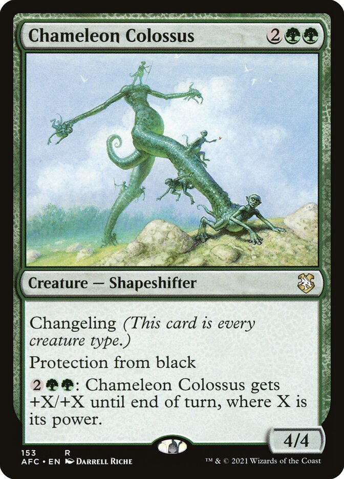 Chameleon Colossus 153 - Forgotten Realms Commander MTG card