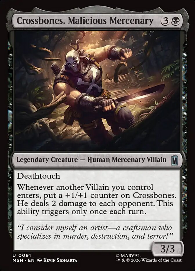 Crossbones, Malicious Mercenary 91 - Marvel Super Heroes MTG card