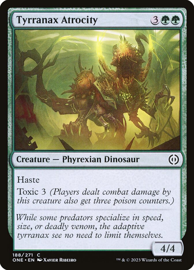 Tyrranax Atrocity 188 - Phyrexia: All Will Be One MTG card