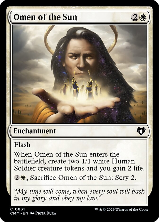 Omen of the Sun 831 - Commander Masters MTG card