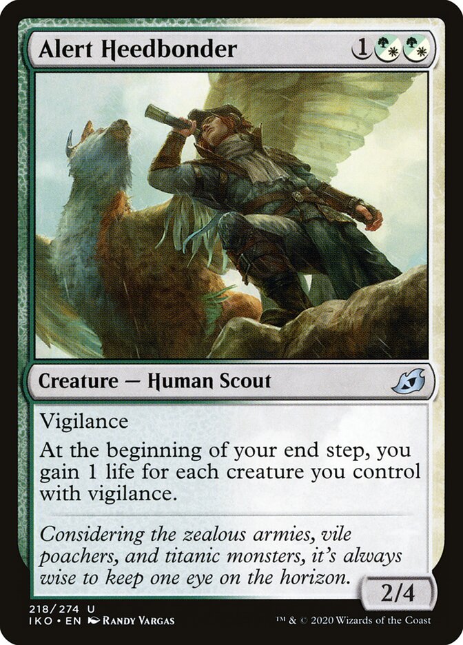 Alert Heedbonder 218 - Ikoria: Lair of Behemoths MTG card