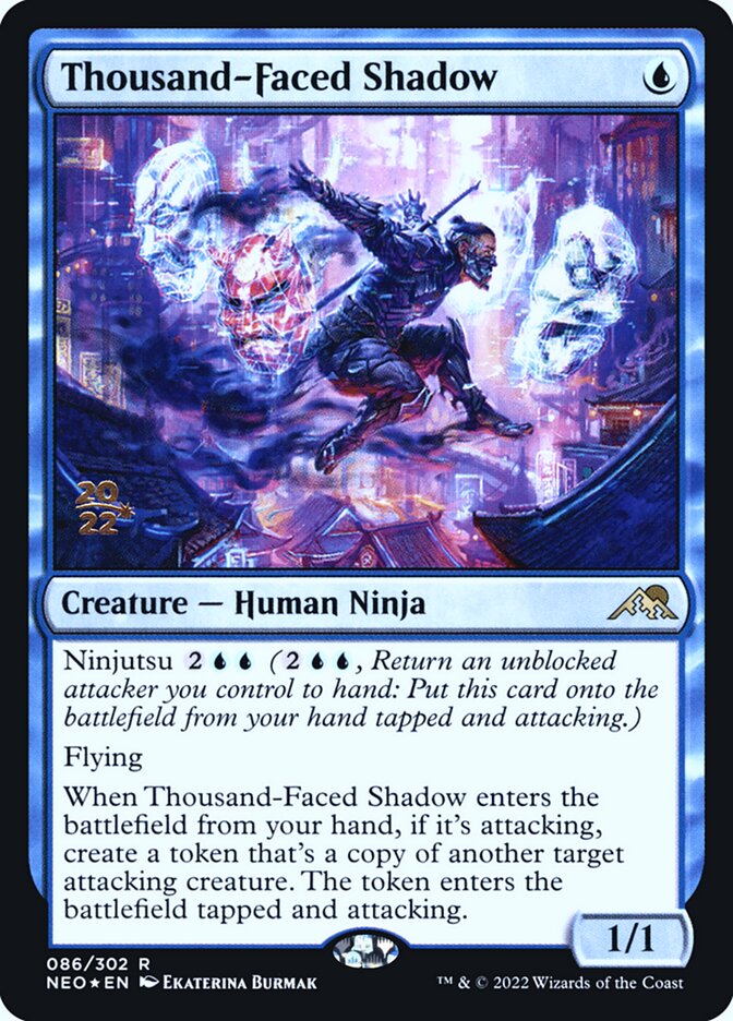 Thousand-Faced Shadow 86s - Kamigawa: Neon Dynasty Promos MTG card
