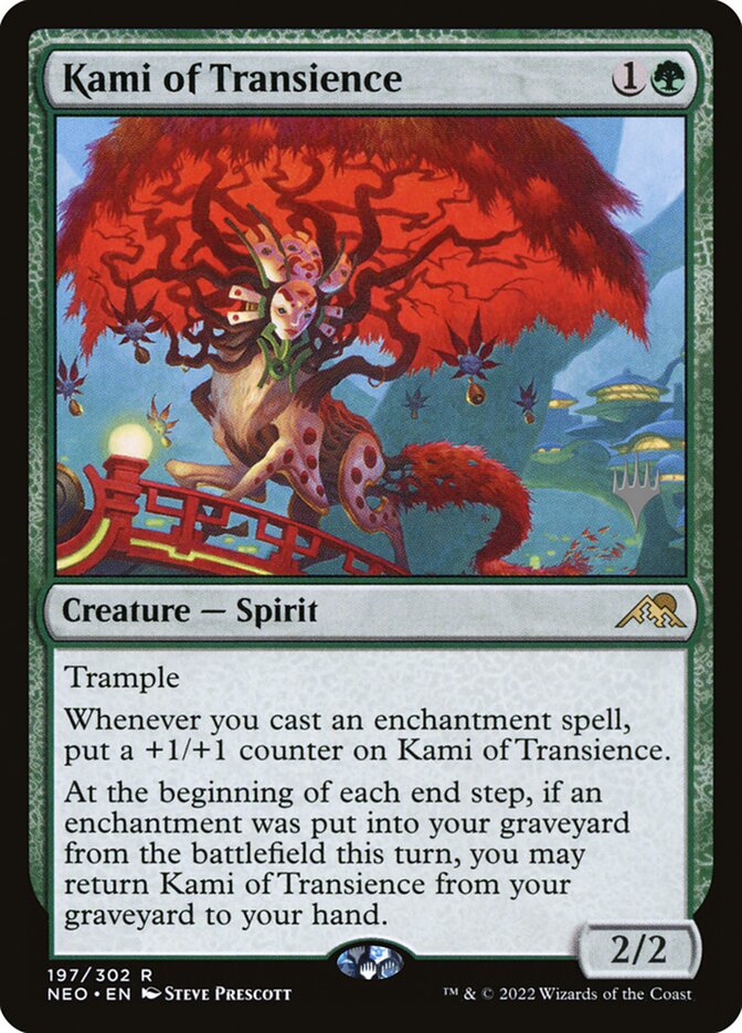Kami of Transience 197p - Kamigawa: Neon Dynasty Promos MTG card