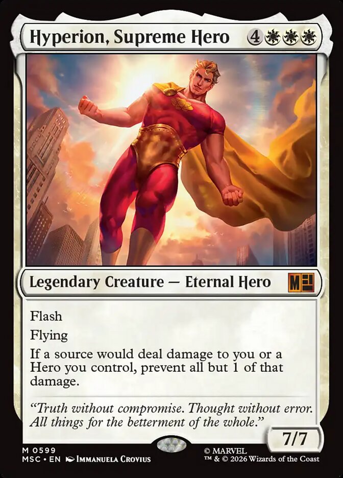 Hyperion, Supreme Hero 599 - Marvel Super Heroes Commander MTG card